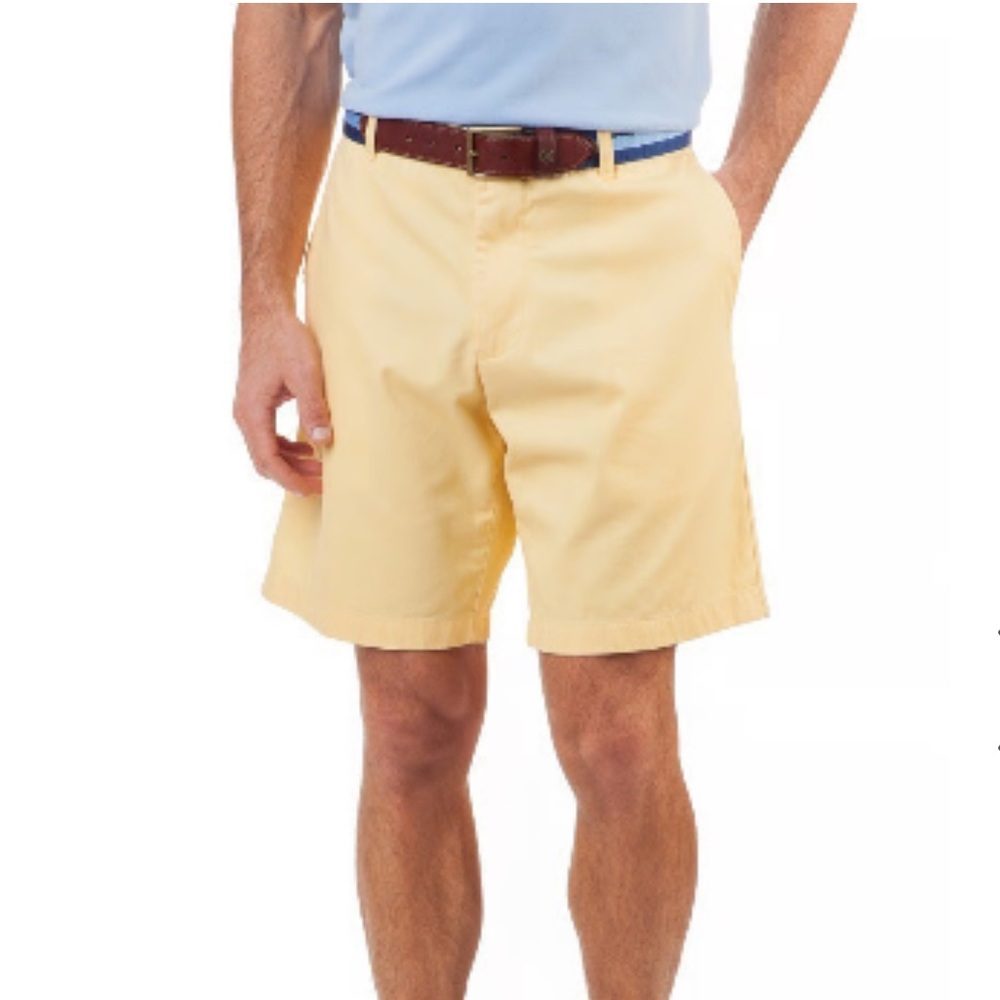 Southern Tide THE‎ SKIPJACK Yellow Shorts 42 Preppy Vacation 9” Inseam